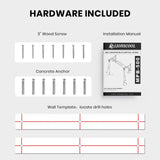 LIONSCOOL Multifunctional Wall Mounted Pull Up Bar with Pulley System (48" APART) LIONSCOOL