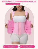 SHAPSHE Waist Trainer for Women, Tummy Control Sports Girdle, Workout Body Shaper with Adjustable Shoulder Strap Pink 2XL