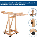 Oil Painting,Sketch Advertisement,Easy to Carry,Vertical and Horizontal Folding Sketch Easel,Adjustable Height,Dual Purpose Folding Sketch Easel,Wooden Tripod Display Easel Stand
