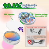 WATERELF Play Putty Slime for Kids, Fidget Sensory Artistic Therapy Putty Toys for Boys Girls Adults, Stress Relief Non-Sticky, 3.11 Inch 3.2 Oz – Orange/Blue