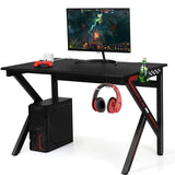E-Sports Computer Desk Table with Large Ergonomic Surface and Heavy Duty Construction for Home or Office