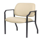 Boss Office Products Guest Chair, Vinyl, 500 lb. Weight Capacity in Beige