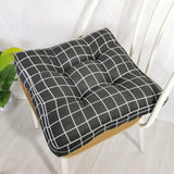 HXAZGSJY Chair Cushions for Dining Chairs Bohemian Soft Patio Chair Pads Indoor Office Home Kitchen Square Dining Chair Cushion Pillow Black Grid 20"x20"x4"