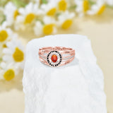 Oseew 2027 Class of Graduation Ring Women High School College (Rose Gold)