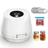 Newise Upgraded 3-in-1 Electric Mason Jar Vacuum Sealer, Automatic Vacuum Sealer Kit with Wide and Regular Mouth Mason Jars, Canning Gifts, White