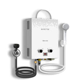 Tankless Water Heater, VANSTON Propane Water Heater Outdoor, 1.45GPM Portable Water Heaters, Instant Hot Water Heaters, Overheat Protection, Easy Installation, Lightweight with Handle for RV, Camping