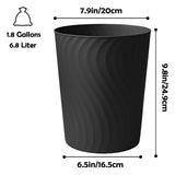 Small Trash Can, 3 Pack 1.8 Gallons Bathroom Trash Can, Slim Waste Basket, Round Garbage Can