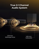 ULTIMEA Sound Bar with Wireless Subwoofer, 240W Peak Power, VoiceMX & BassMX, App Control, 2.1ch Soundbar for Smart TV, Adjustable Bass, HDMI, Optical, Bluetooth 6.0, Poseidon M30 (2026 Model)