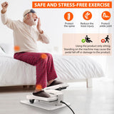 Under Desk Elliptical Machine, Electric Ellipse Leg Exerciser While Sitting for Seniors Adults, Quiet & Portable Electric Seated Pedal Exerciser with Remote Control, 15 Adjustable Speeds, Manual &Auto DOMNIU