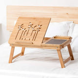 Laptop Stand, Natural Flower Lap Tray Foldable Breakfast Serving Bed Tray Lap Desk