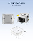 Ultrasonic Cleaner with Knob, Total 760W Professional Industrial Auto Cleaning Machine CREWORKS