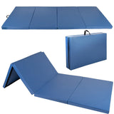 Polar Aurora 4'x10'x2 Thick Folding Gymnastics Exercise Mat Aerobics Stretching Yoga Mats (Blue) Polar Aurora