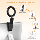 2Packs-Ring Light for Computer Laptop,Video Conference Lighting kit for Zoom Meetings,5" Small Led Selfie Light Portable DeskLight with Stand,Cell Phone Holder Desktop Lighting for Skype Call Black