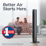 Lasko Oscillating All Season Tower Fan and Space Heater in One for Home with Adjustable Thermostat, Overheat Protection, 4 Fan Speeds, 3 Heat Settings and Remote, 42 Inches, 1500W, Gray, FH515