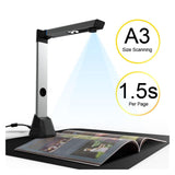 V8 Book Document Scanner High Definition 8MP Portable Scanner for Office Teacher,Capture Size A3 Multi-Language