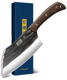 HOSHANHO 6 Inch Cleaver Knife, Hand Forged Vegetable Meat Cleaver, Full Tang Chopper Butcher Knife for Meat Cutting for Kitchen, Outdoor Cooking, Camping