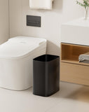 Slim Stainless Steel Waste Basket for Dorm, Bedroom, Office