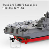 Ssccgym Remote Controlled Warship Battleship Aircraft Carrier 10km/h 4WD 2.4G RC Boat On Water Lakes Pools Exhibits Models for 14Y+ Beginners