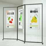 YXEDPBF Black Picture Stand,Large Advertising Display Rack