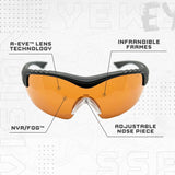 SSP Eyewear Methow RX-Able Shooting Glasses Kit, 6 Lenses, Teal Frames