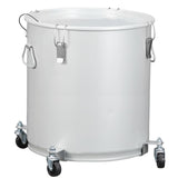 16 gal Fryer Grease Bucket, Oil Disposal Caddy, Steel Fryer Oil Transport Container With Rust-Proof Coating, Grease Can With Lid & Lock Clips