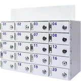 Wall-Mounted Phone Locker - Secure 60-Slot Lock Box Storage Cabinet with Keys
