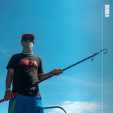 BUBBA 7 Foot Gaff with 3 Inch Stainless Steel Offset Hook, Non-Slip Grip Handles and Carbon Fiber Shaft for Fishing, Boating and Outdoors