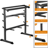 UBOWAY Compact Dumbbell Rack Stand Barbell Rack: Weight rack for Dumbbells, Olympic Barbell Bar, Olympic Weight Plates - Weight Storage Rack for Strength Training Home Gym Fitness Exercise Equipment Uboway