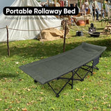 Northroad Camping Cot for Adults with Cushion and Pillow, Portable Folding Bed for Sleeping, Lightweight Tent cot with Carry Bag Supports 450 lbs (Green)