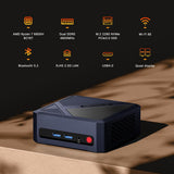 BOSGAME P5 Pro Mini PC, AMD Ryzen 7 6800H 32GB DDR5 1TB PCIe SSD