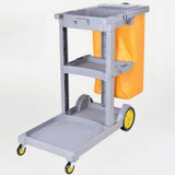 Janitorial Trolley, Heavy Duty Housekeeping Cart with Wheels, Multifunctional Organizer for Commercial Cleaning in Schools, Hotels, Restaurants, and Malls