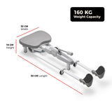 Sunny Health & Fitness Full Body Stretch Machine for Home, Back Stretcher & Flexibility Trainer with Pivoting Seat, Foam Rollers, Safety Straps & SunnyFit App - SF-BH621802