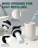 BosilunLife Automatic Soap Dispenser Ceramic Hand Free Soap Dispenser with Waterproof Pump Rechargeable Smart Electric Lotion Soap Dispenser Touchless 10oz (White, Foam Pump)