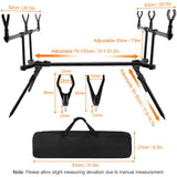 Taruor Adjustable Retractable Carp Fishing Rod Stand - Holder & Bite Alarm with 3 Fishing Bait Set