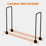 DOEWORKS Heavy Duty Firewood Racks Adjustable Length Log Bracket Rack Holder