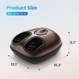 RENPHO Foot Massager Machine with Heat [2026 Upgraded], Shiatsu Foot Massager for Plantar Fasciitis, Birthday Gifts for Women Men, Cordless Control, Best Gifts for Women/Mom/Wife, Brown