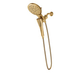 Moen Verso Brushed Gold Eight-Function 7" Wide Spray Shower Head and Detachable Handshower Combo with 72" Hose, 220C3BG