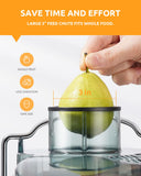 GDOR 800W Juicer Machine, 3” Wide Feed Chute, Dual-Speed Centrifugal Juicer for Fruits & Vegetables, Anti-Drip Function, BPA-Free, Easy to Clean with Brush, White