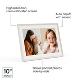 Aura HD Digital Picture Frame | Carver: The Best Frame for Gifting (White Mat, 10")