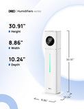 DREO HM735S 11L Smart Humidifier Large Room 700 ft², 100H Cool Mist Air Humidifiers for Bedroom, Top-Fill, Clean Tank Technology, 26dB, Auto Mode, Aroma Box, RGB, Remote & APP Control, Baby, White