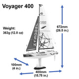 PLAYSTEM Voyager 400 RC Controlled Wind Powered Sailboat in Red - 26" Tall