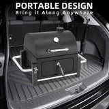 Portable Charcoal Grill, Tabletop Outdoor Barbecue Smoker, Small BBQ Grill for Outdoor Cooking Backyard Camping Picnics Beach by DNKMOR