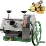 QIUFANGM Manual Sugar Cane Juicer Machine, Stainless Steel Sugar Cane Press, 50kg/h Sugar Cane Juice Squeezer, Sugarcane Press Extractor with Handwheel, for Homes Commercial