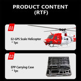 MechPuConToy GPS RC Helicopters for Adults, E2 UH-1Y 1/35 Scale 2.4G 6CH Remote Control Simulation 3D Stunt Helicopter Model with Lidar Positioning, Military RC Aircraft Outdoor