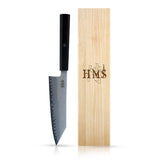 HMS 7-Inch Kiritsuke Chef Knife, Japanese HAP40 Triple-Layer Steel Kitchen Knife for Slicing and Chopping, Precision Kiritsuke Japanese Knife with Ergonomic Handle