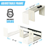 Monitor Wall Mount with Keyboard Tray and PC Wall Mount Set, Monitor and Keyboard Wall Mount Height Adjustable Fits 17"-32" Computer Screens, All in One PC Wall Mount with VESA Standard, White