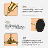 SylvaCraft Brass Gold Candle Holders Rustproof Taper Candlestick Holders for Holiday Party Table Centerpiece Wedding Fireplace Mantel Housewarming Gift(10 Sets(30 Pcs))