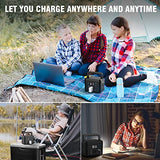 200W Portable Power Station | 120Wh/33,000mAh Power Bank with AC Outlet, 110V 6 Outputs Solar Generator powkey