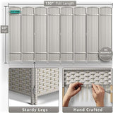 Sorbus 8 Panel Room Divider 6 ft. Tall - Privacy Screen, Extra Wide Double Hinged Panels, Mesh Hand-Woven Design