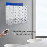 Wall-Mounted Phone Locker - Secure 60-Slot Lock Box Storage Cabinet with Keys